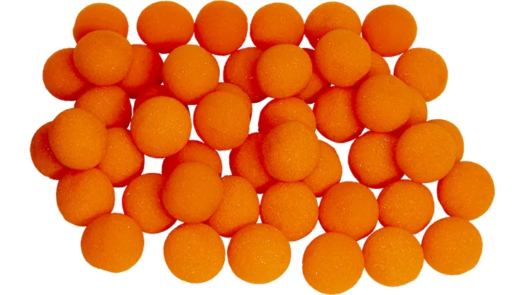 1 inch Super Soft Sponge Ball (Orange) Bag of 50