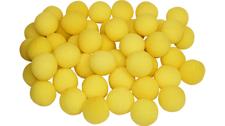 1 inch Super Soft Sponge Ball (Yellow) Bag of 50