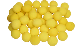 1 inch Super Soft Sponge Ball (Yellow) Bag of 50