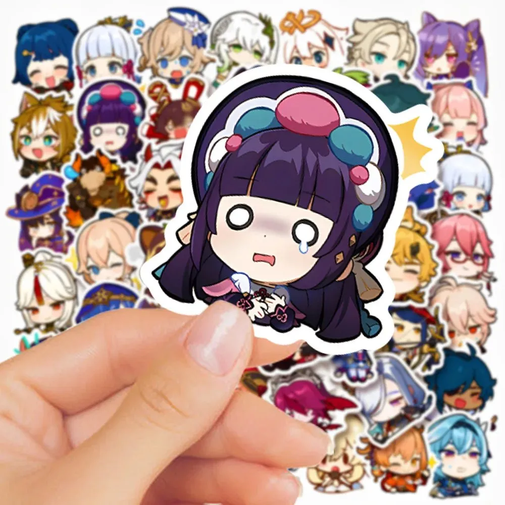 10/50pcs Cute Genshin Impact Stickers Anime