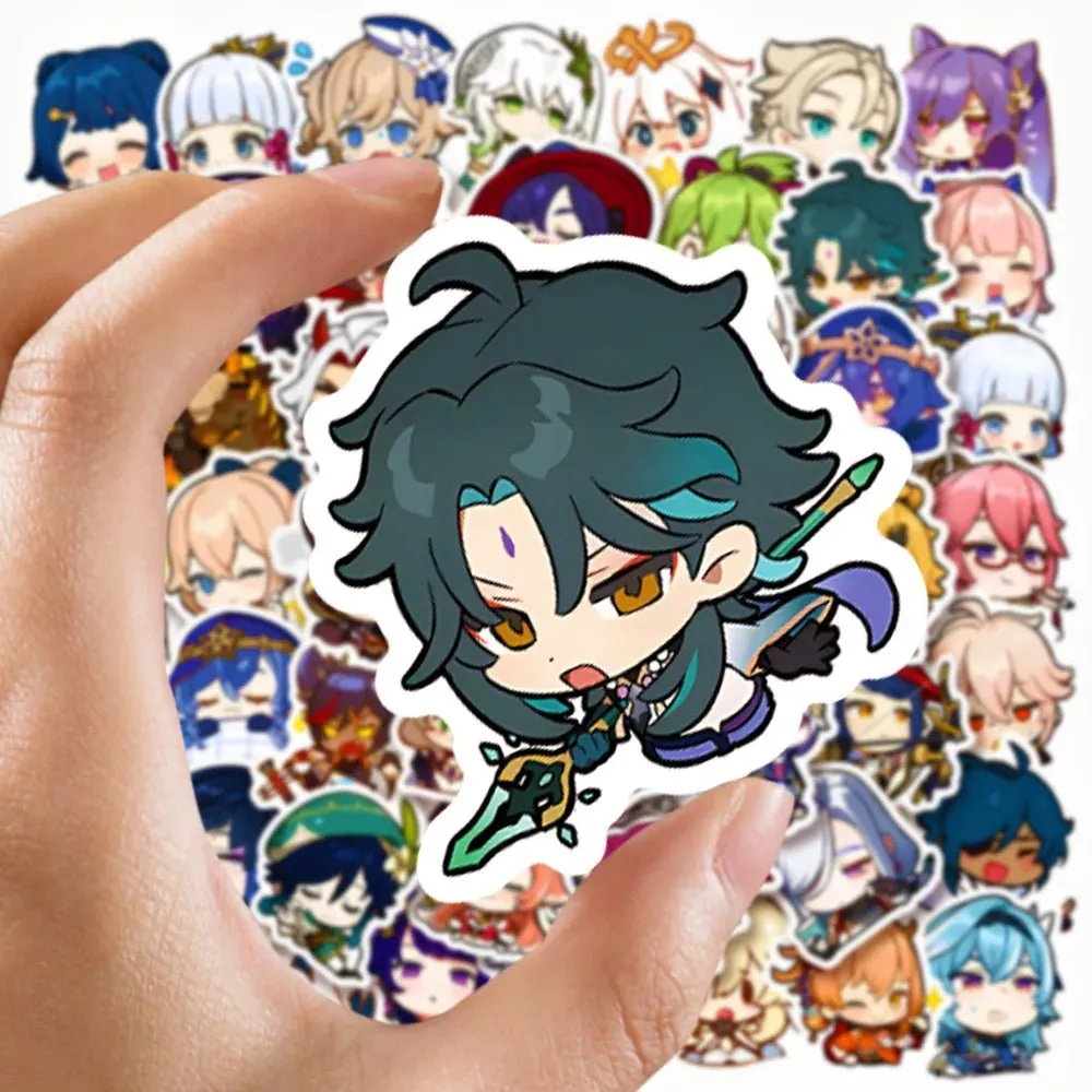 10/50pcs Cute Genshin Impact Stickers Anime