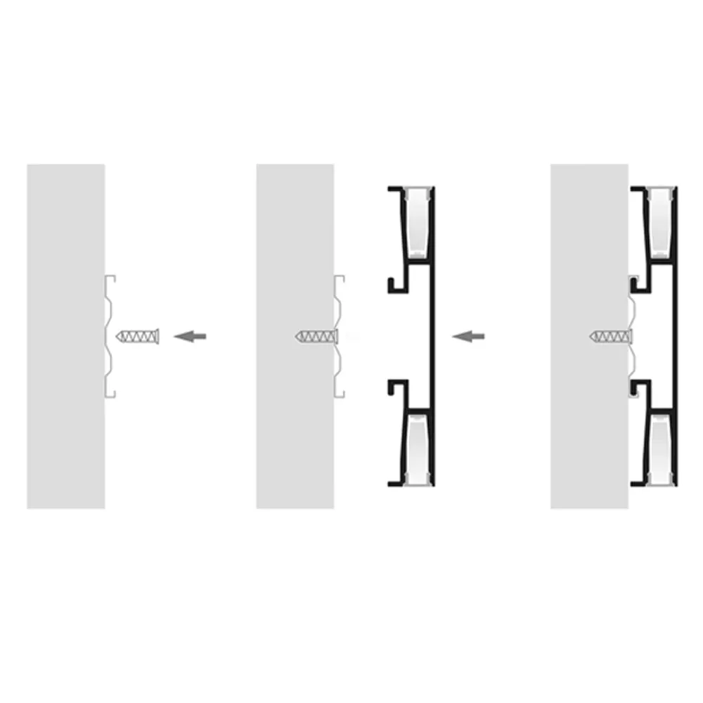 11mm x 70mm Black or White Side Mounted Up and Down Aluminium LED Profile Havit Lighting - HV9694-1170