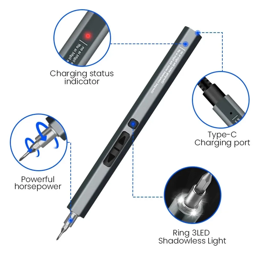 12-in-1 Rechargeable Cordless Electric Mini Screwdriver Set