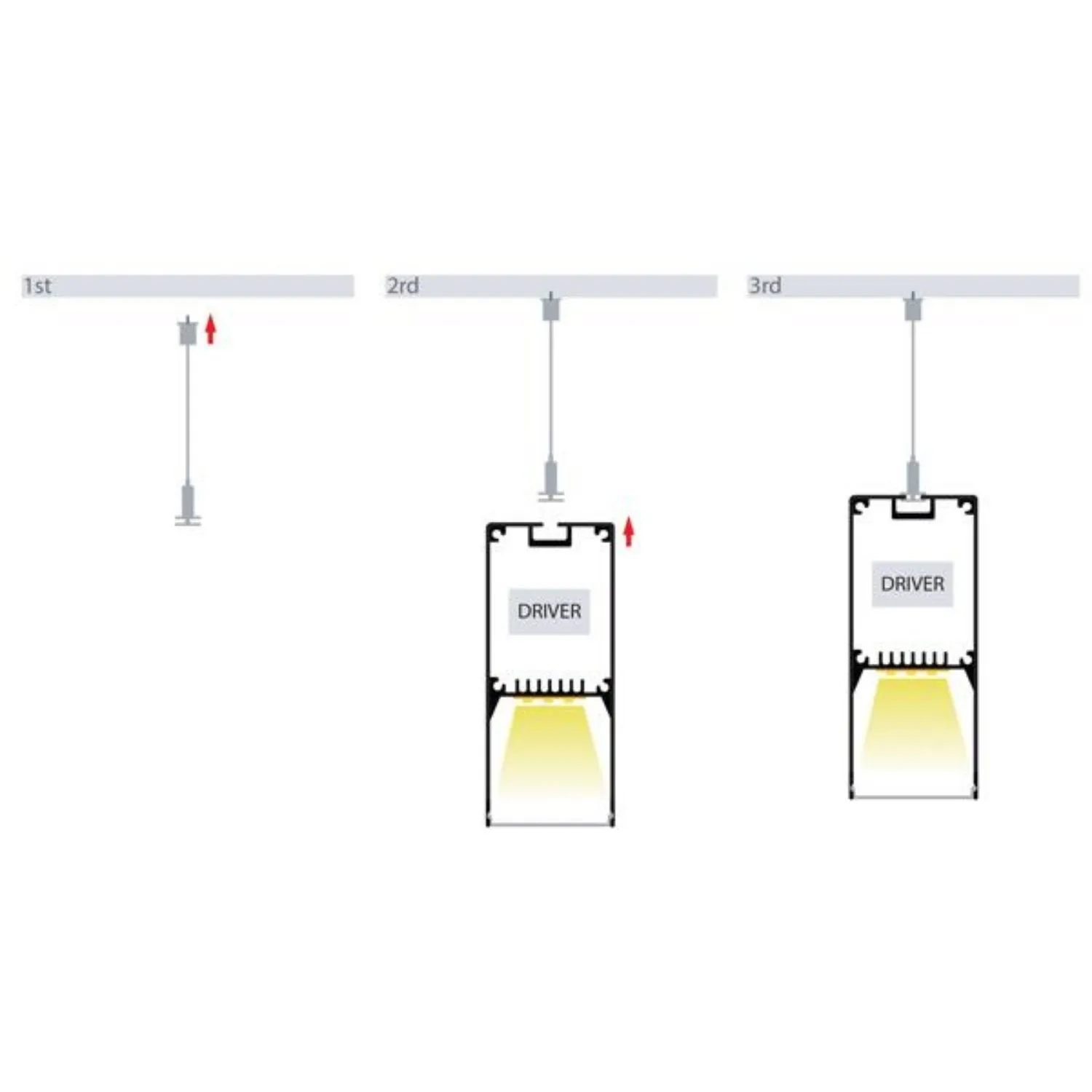 38mm x 90mm White Deep Square Aluminium LED Profile Havit Lighting - HV9693-3890-WHT