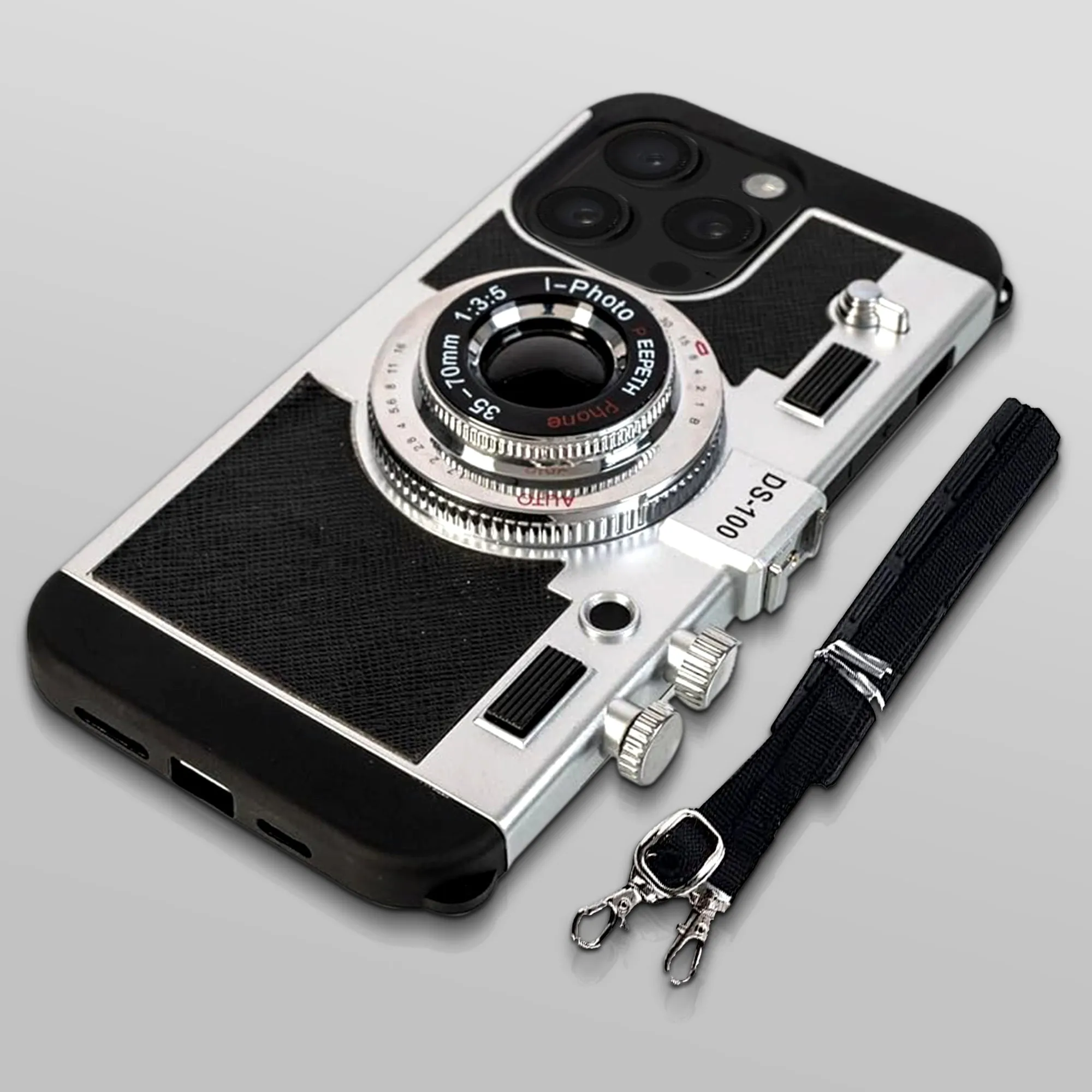 3D Camera lanyard Back Cover For Apple iPhone 14 Pro Max