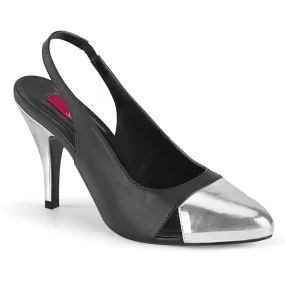 4 Inch Heel DREAM-405 Black Silver Metallic