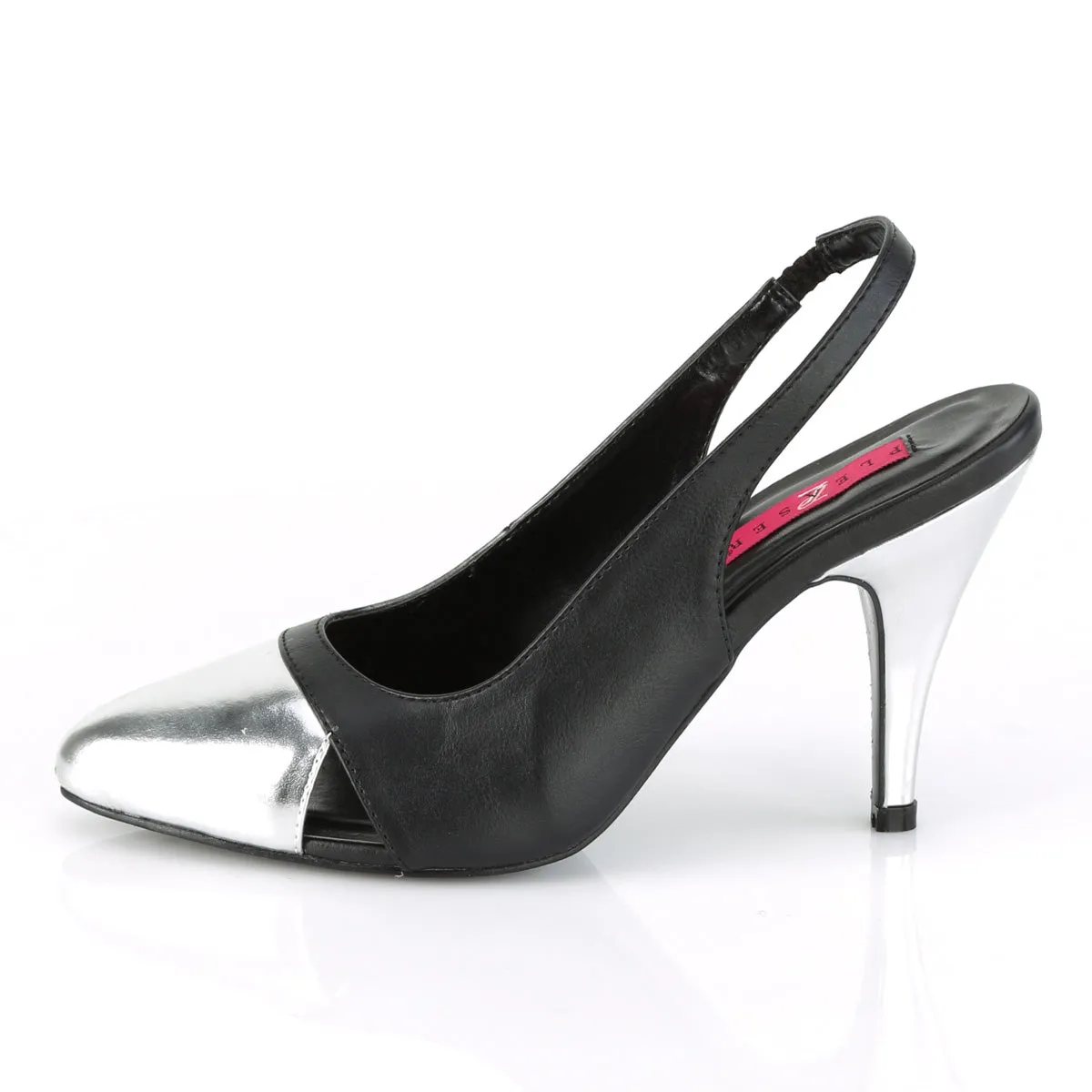 4 Inch Heel DREAM-405 Black Silver Metallic