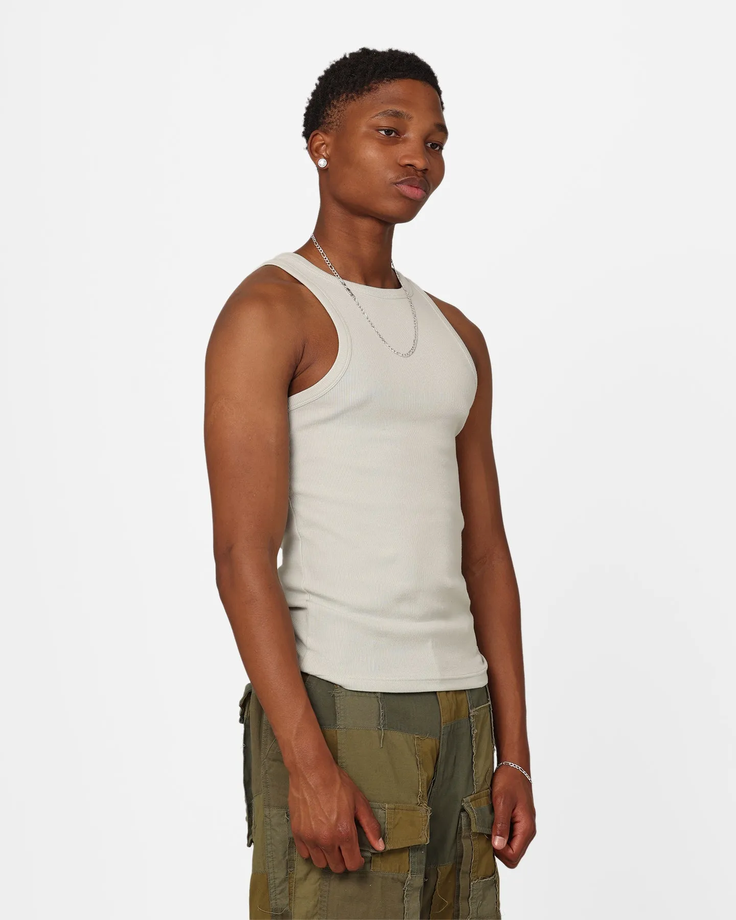 404 Ribbed Singlet Sage