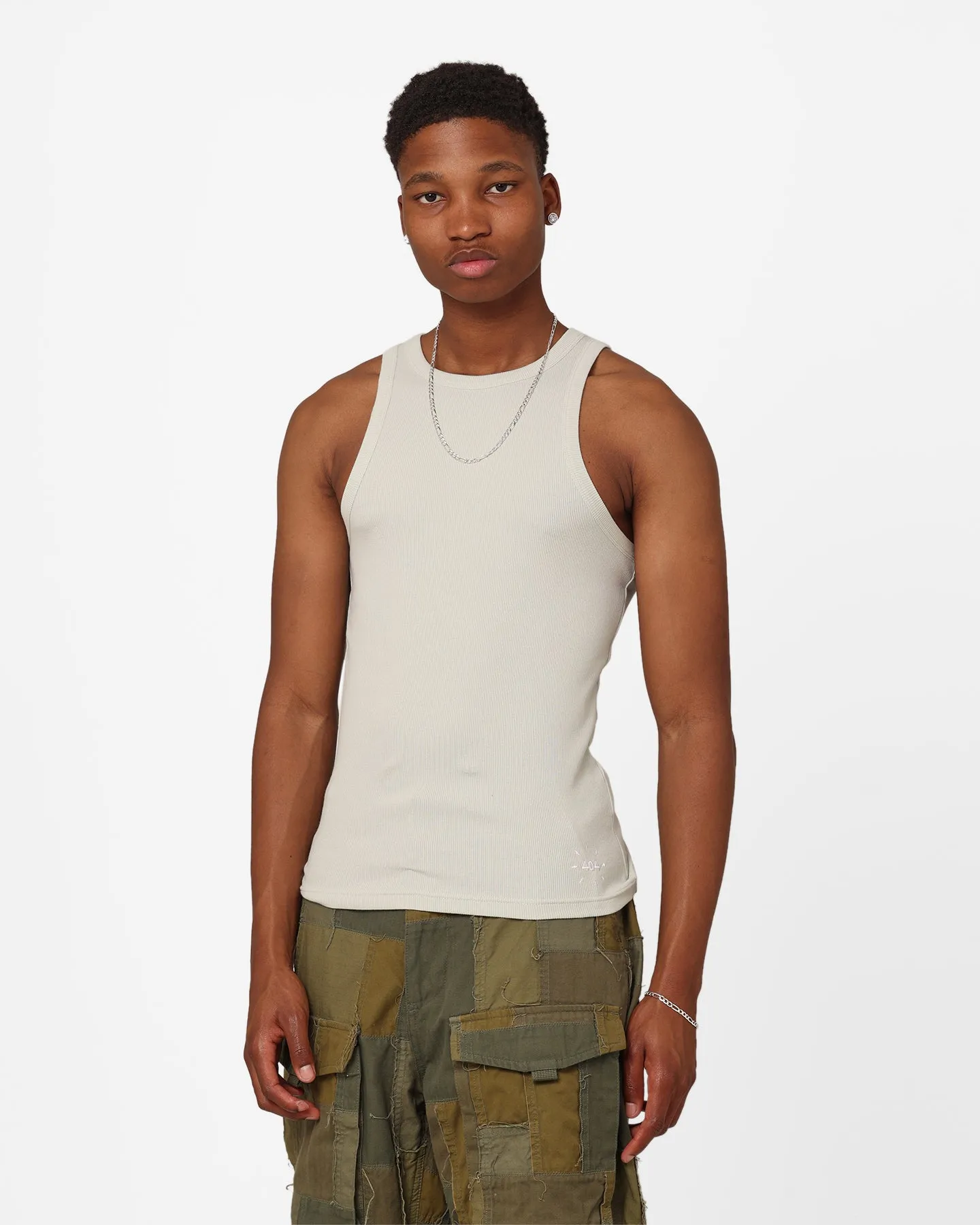 404 Ribbed Singlet Sage