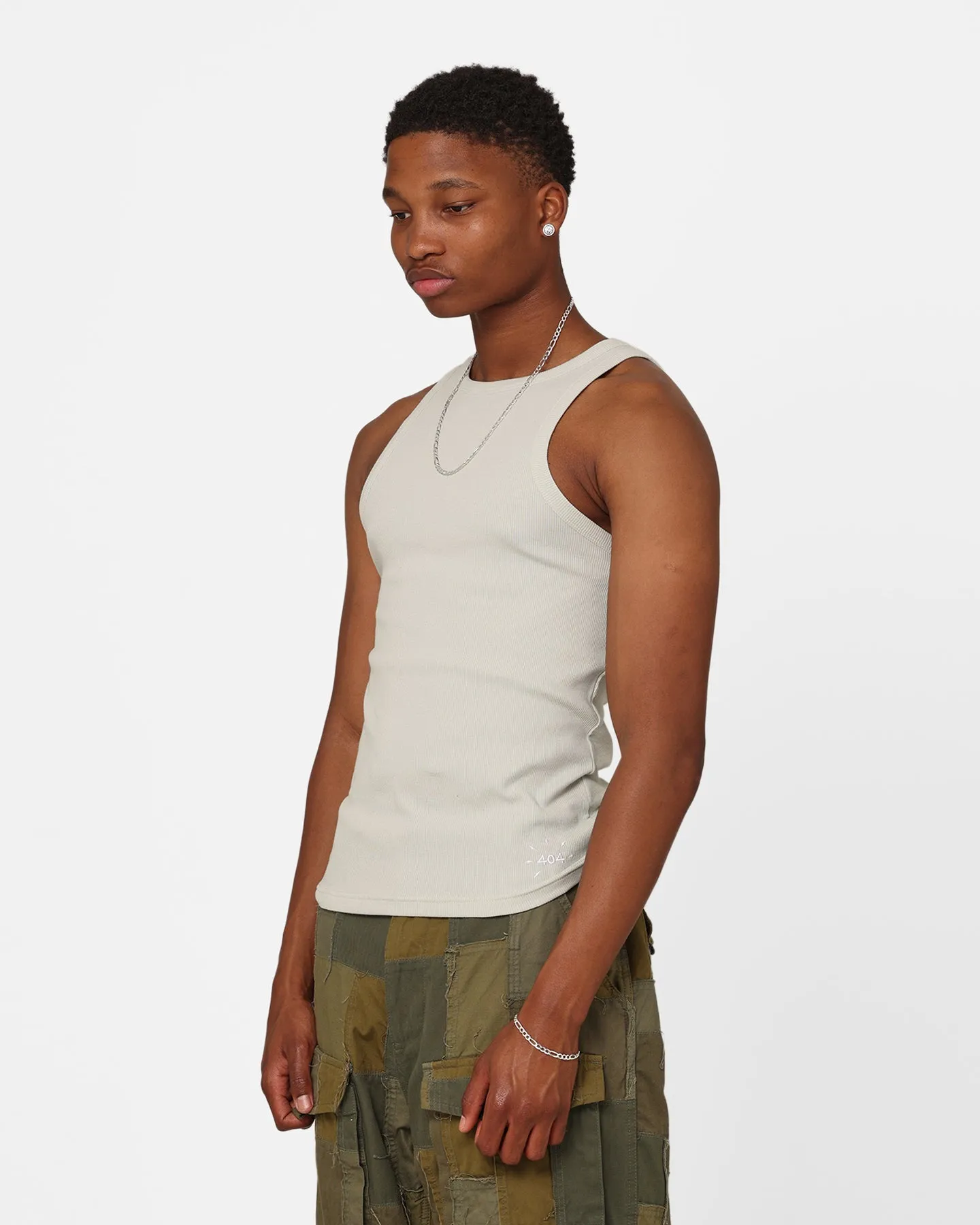 404 Ribbed Singlet Sage