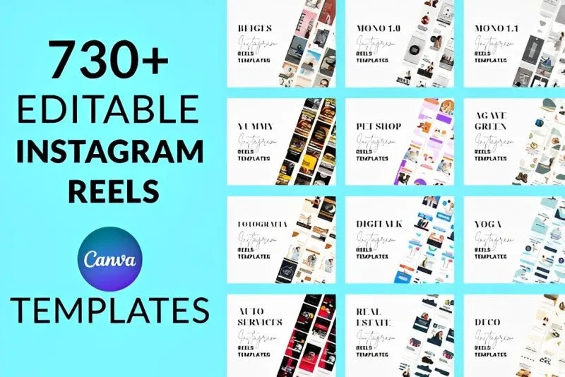 730  Instagram Video Reel Templates | Motivational Reels | Canva Templates | Quotes Reel Templates  Analyze listing