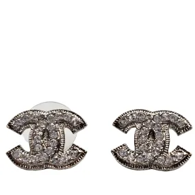 A26210 Logo Silver Crystal Earrings