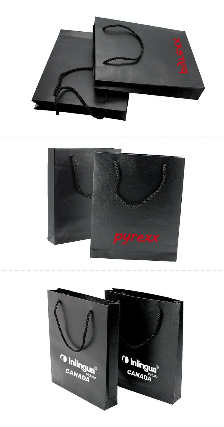 A5 Black Paper Bag