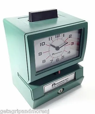 ACROPRINT Model 125 Duty Analog Automatic Print Time Clock w/ extra Ribbon