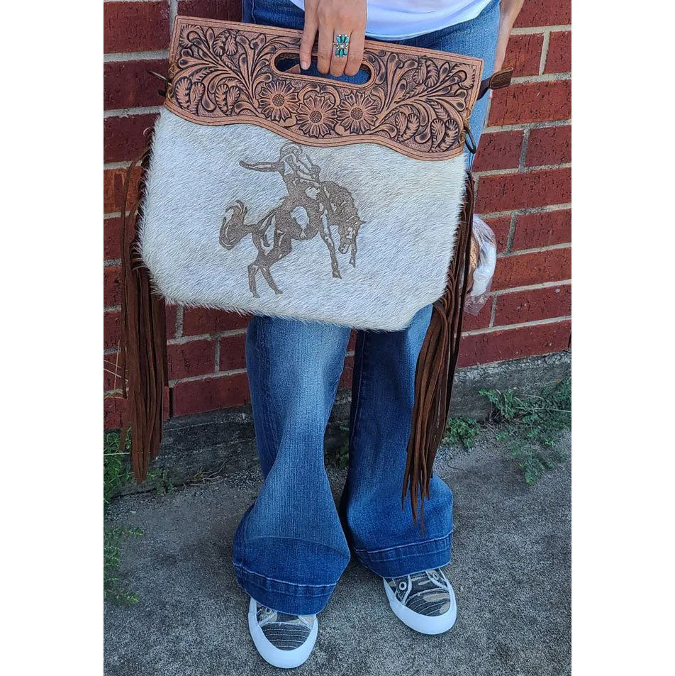 American Darling Bronc Cowhide Purse