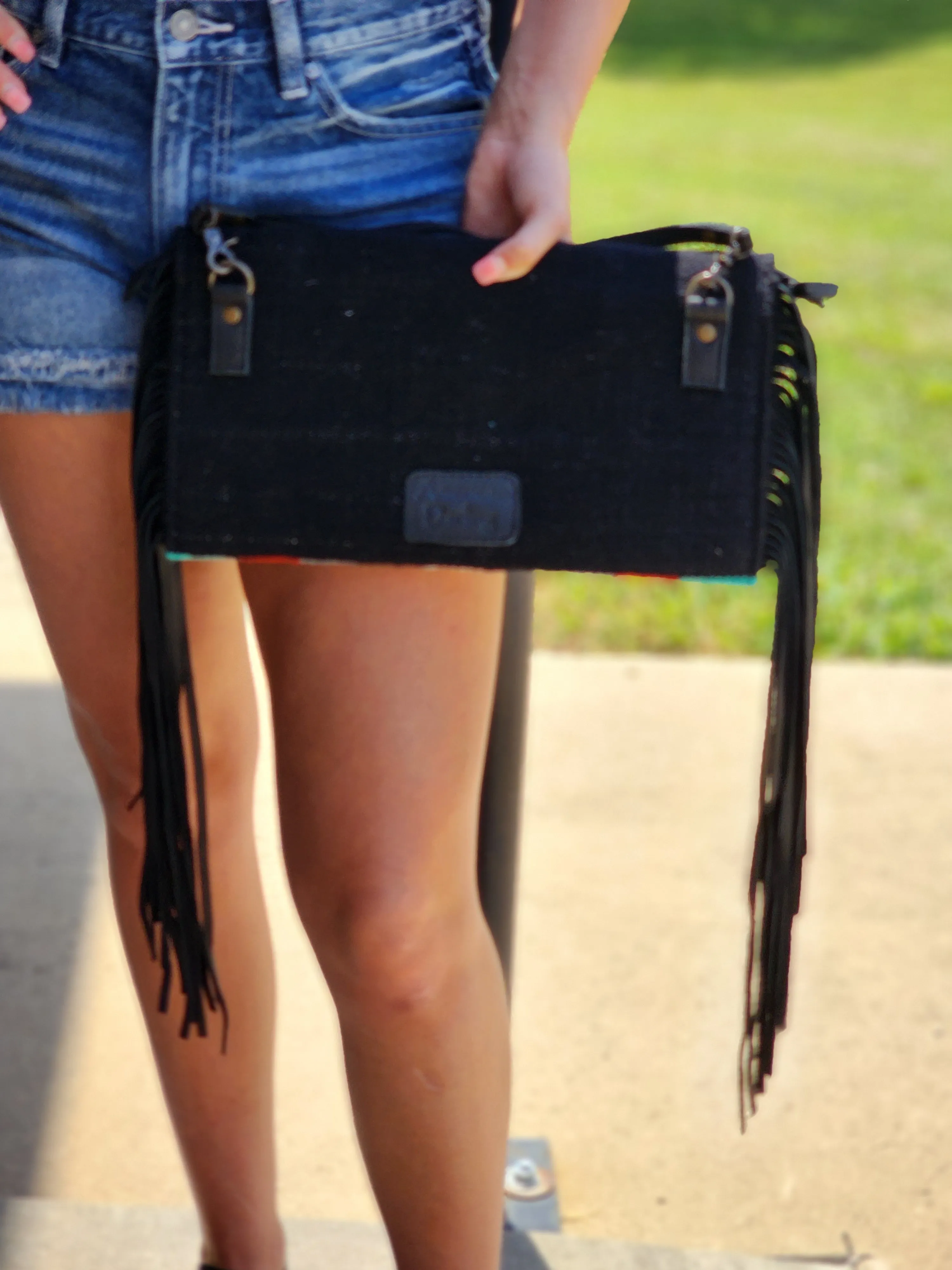 American Darling Saddle Blanket Fringe Clutch