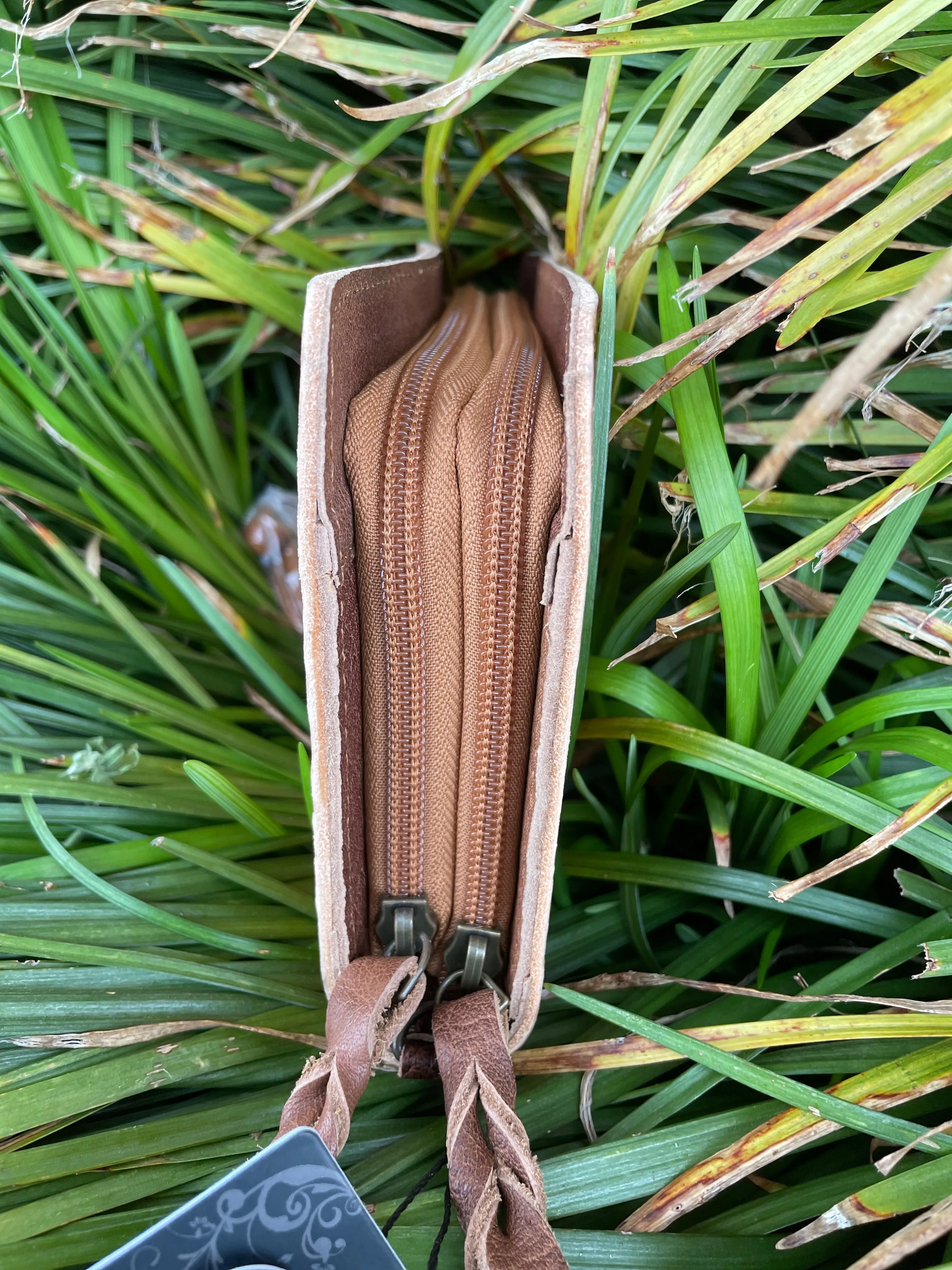 American Darling Sunflower Tooled Clutch