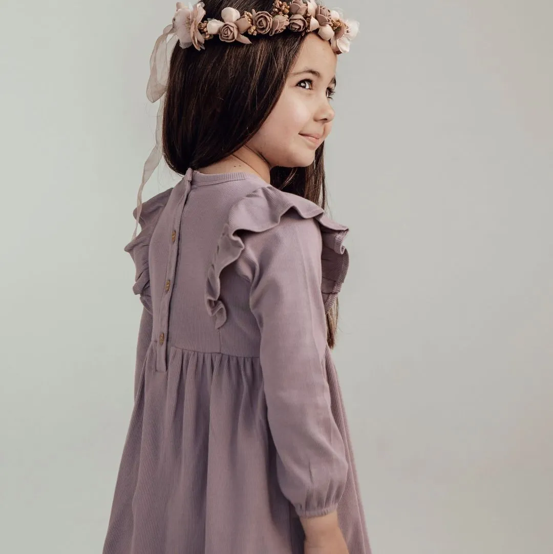 Aster & Oak | Elderberry Ruffle Dress