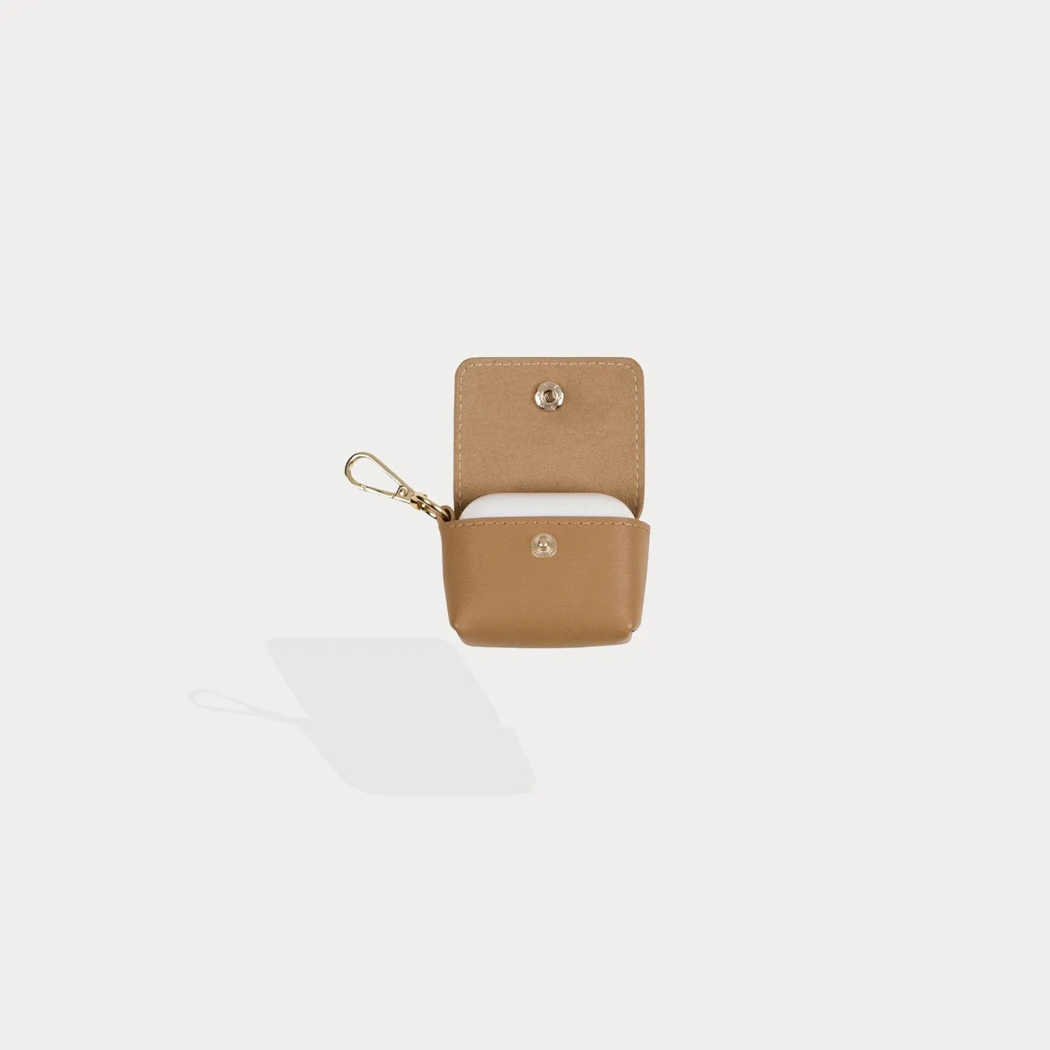 Avery AirPods Clip-On Pouch - Tan/Gold