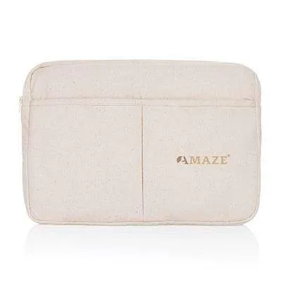 AWARE™ recycled cotton 15.6 inch laptop sleeve