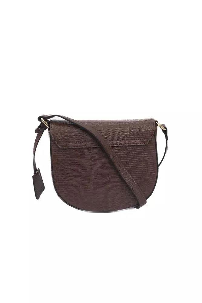 Baldinini Trend Chic Brown Crossbody Elegance with Golden Women's Accents