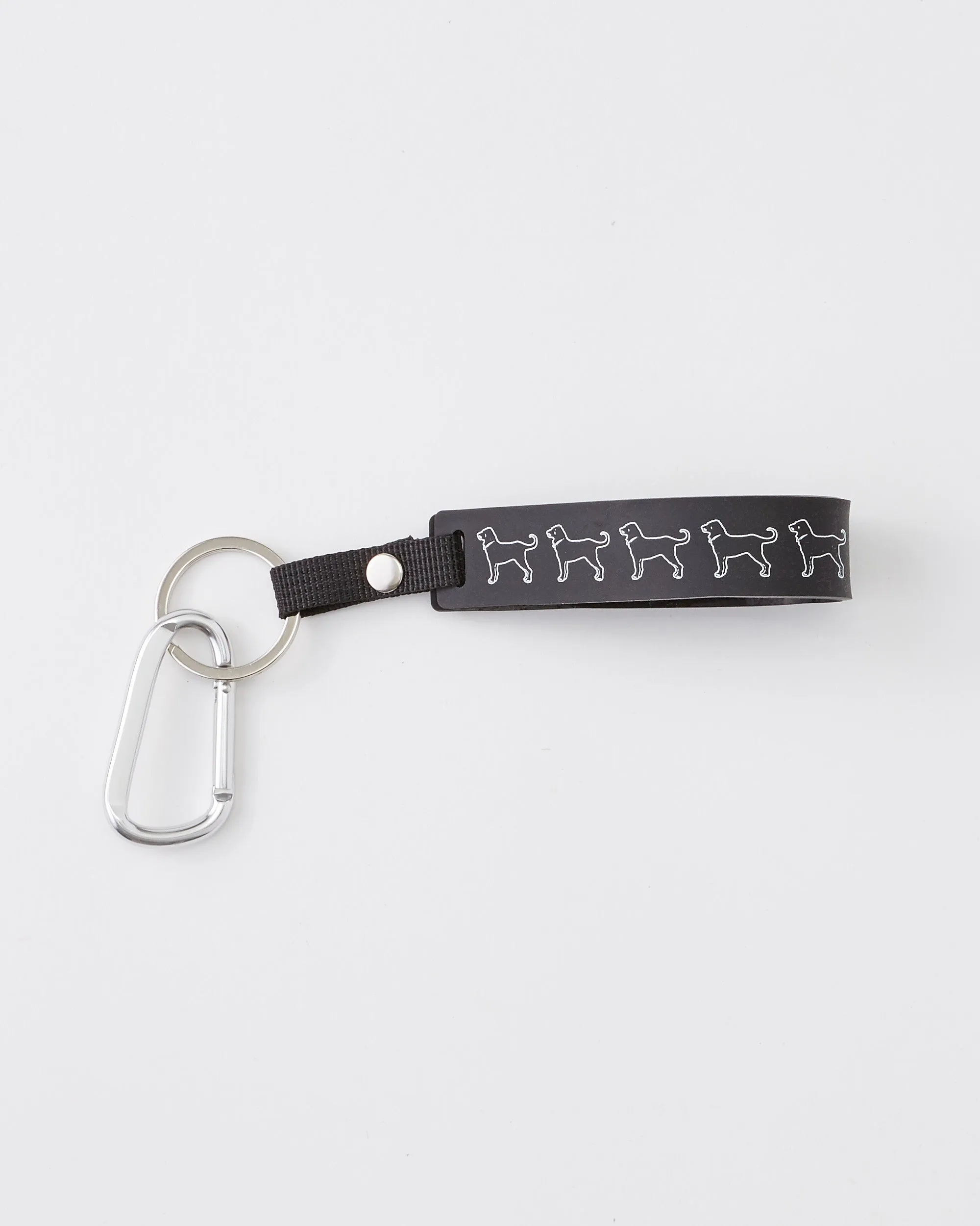 Black Dog Silicone Key Chain