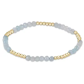 Blissful Pattern 2.5mm Bead Bracelet - Aquamarine