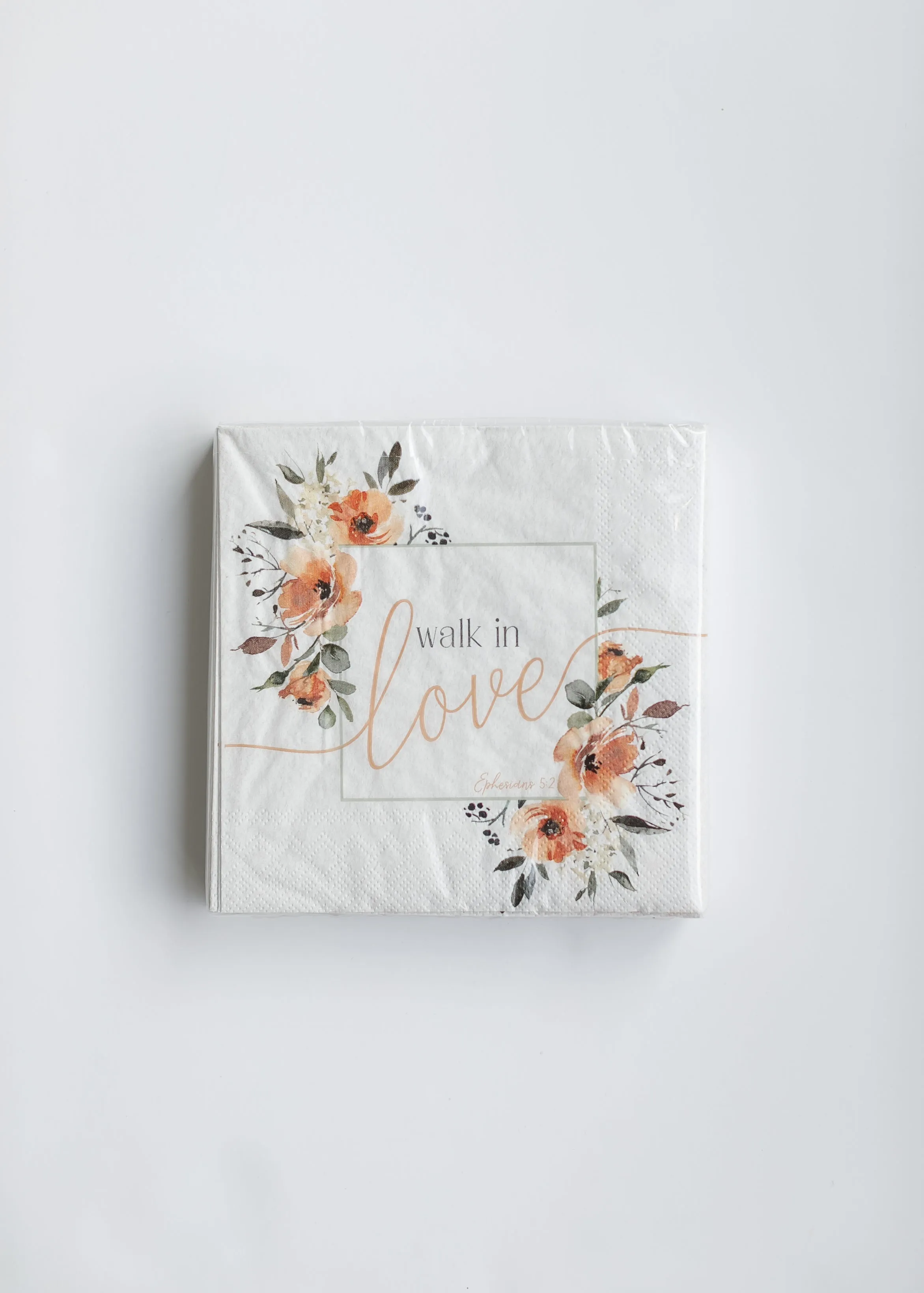 Blush Bouquet Scripture Paper Napkin