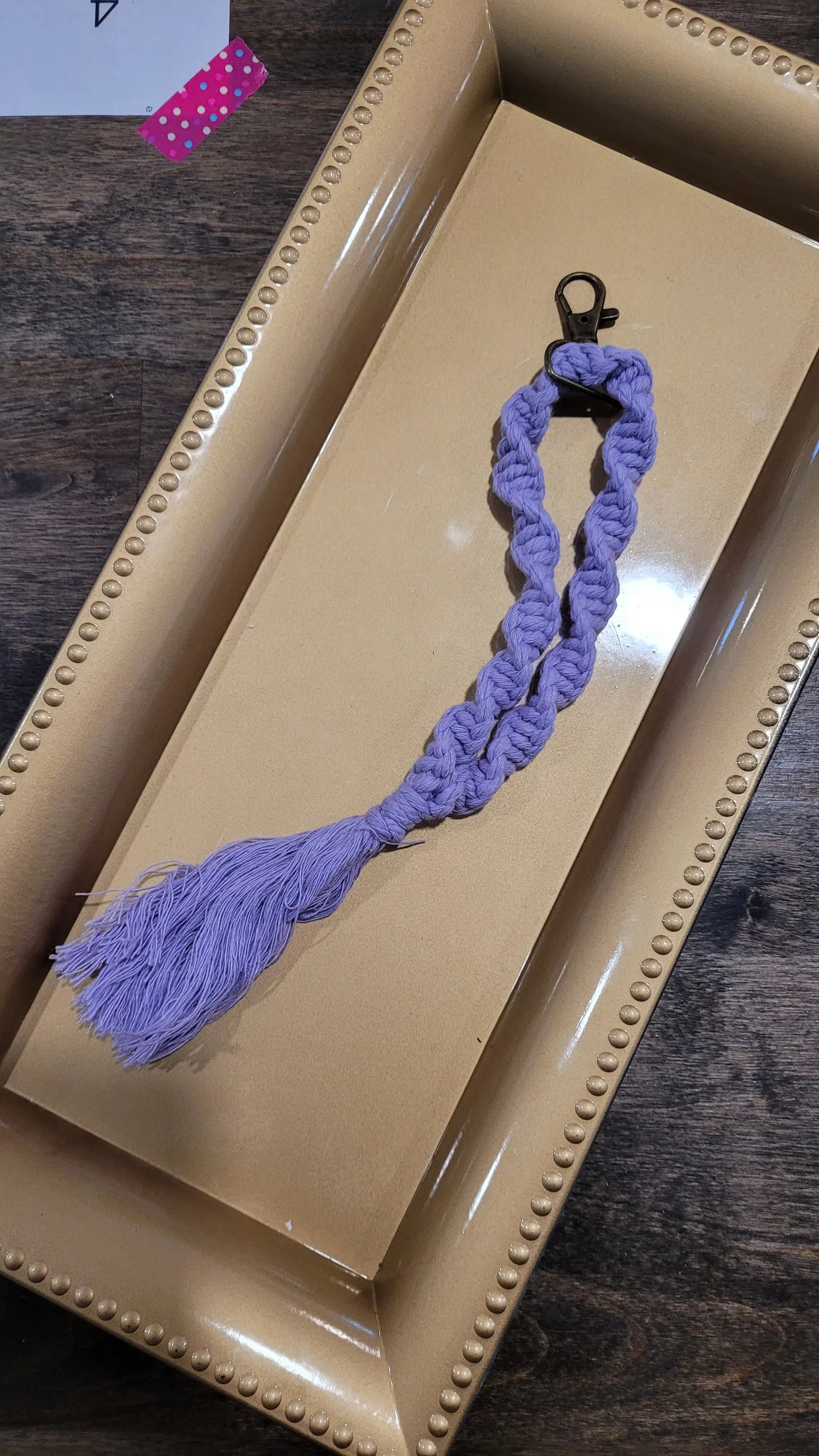 Boho Macrame Wristlet Keychain