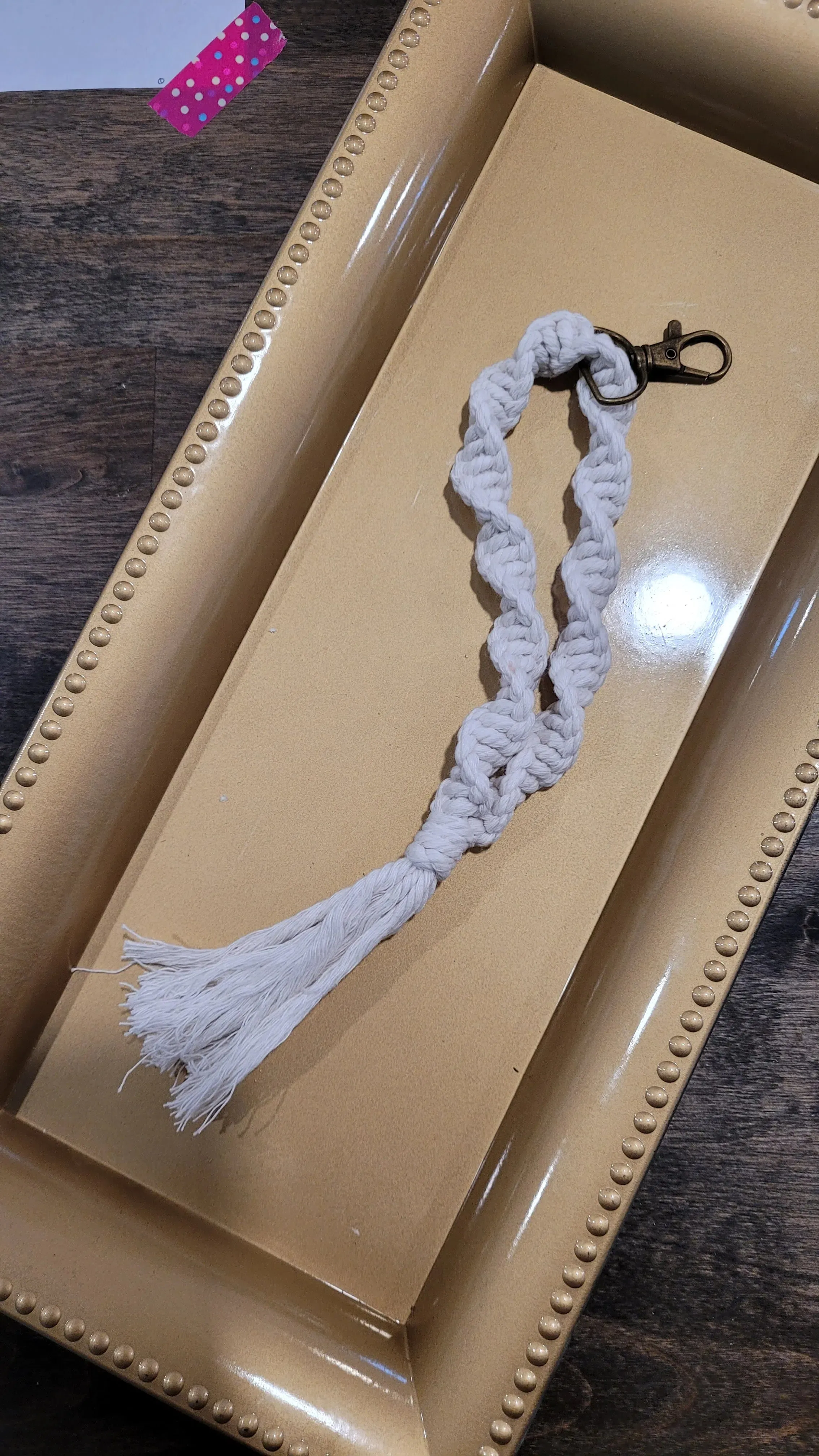 Boho Macrame Wristlet Keychain