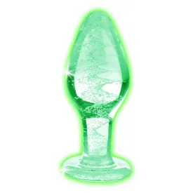 Booty Sparks Glow In The Dark Glass Anal Plug