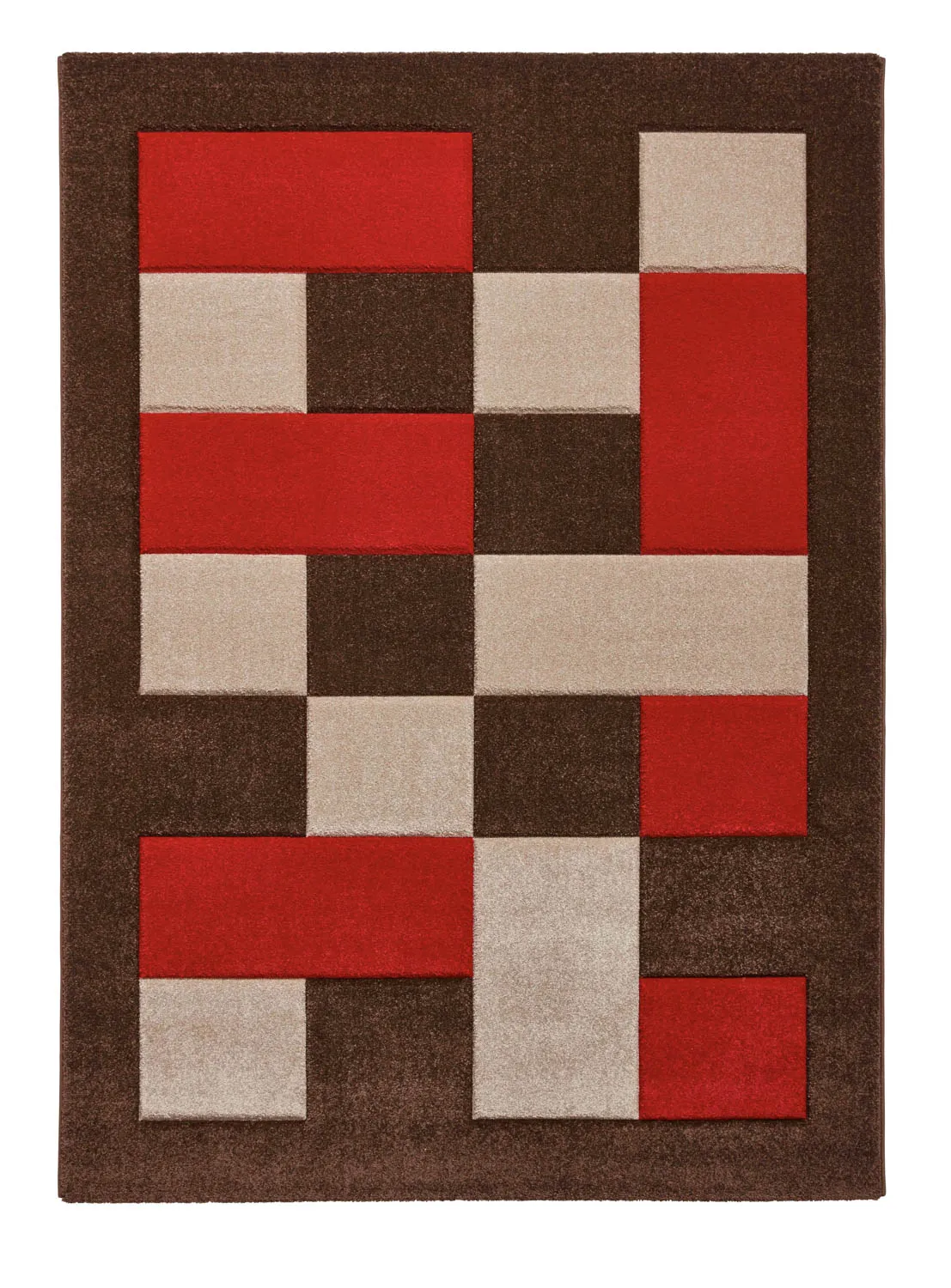 Brooklyn BRK04 Brown/Red Rug