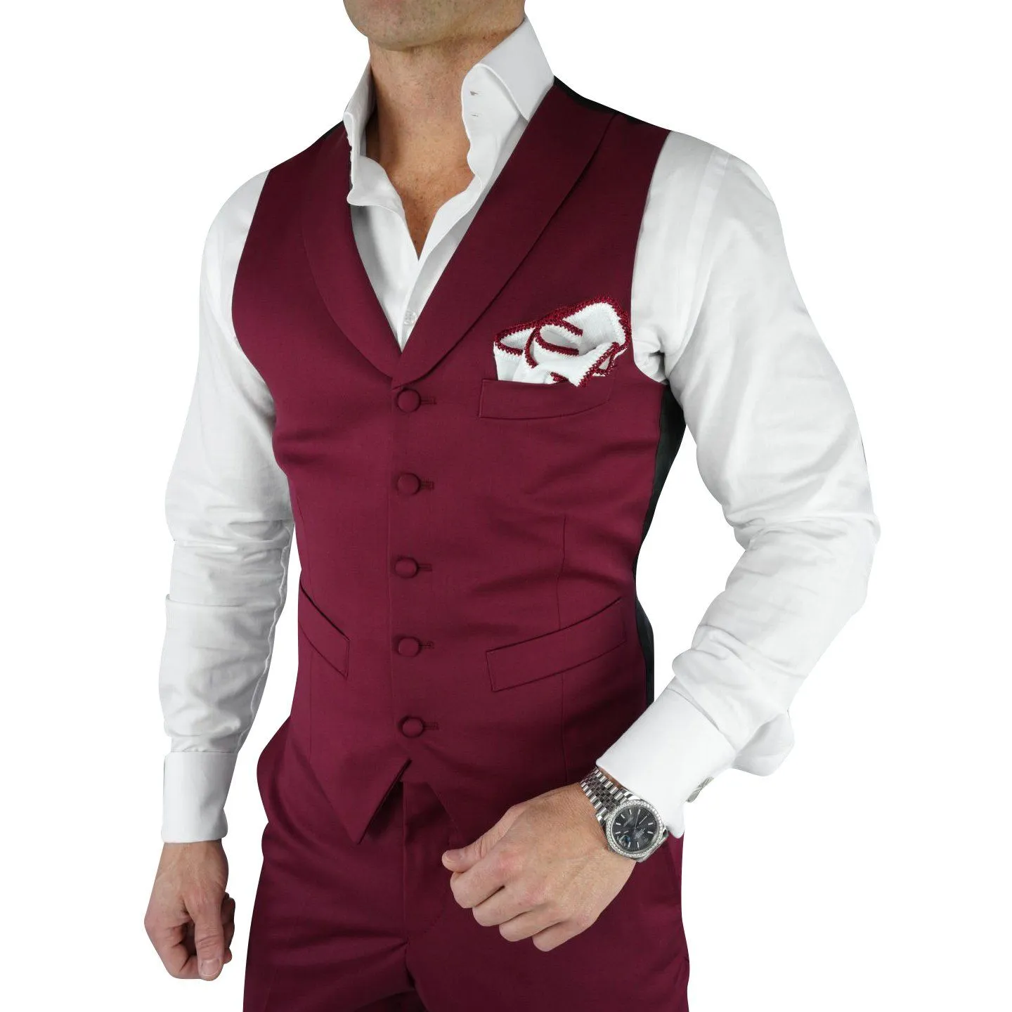 Burgundy Ciottoli Waistcoat @ The Vault