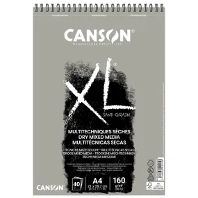 Canson XL Sand Grain Grey Spiral Pad A4