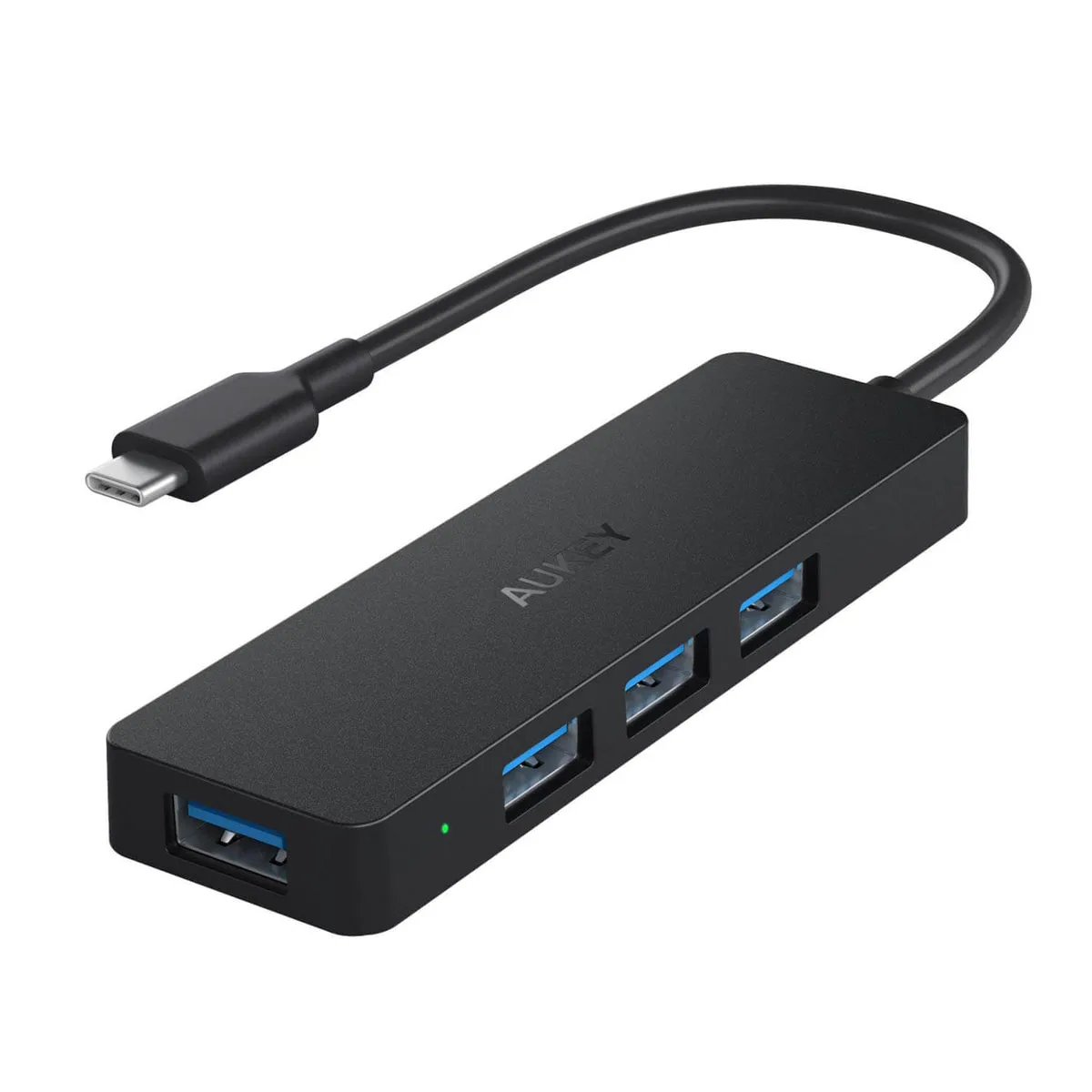 CB-C64 USB C Hub Ultra Slim with 4 USB 3.0 Data Ports Black