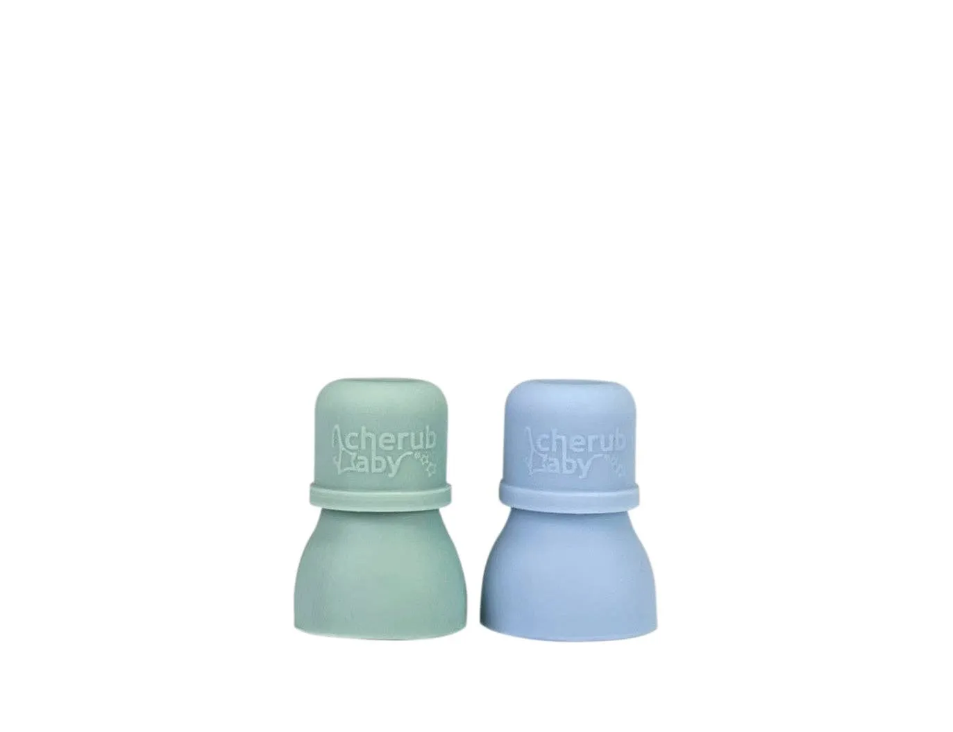 Cherub Baby Silicone Food Pouch Soft Spouts - Blue