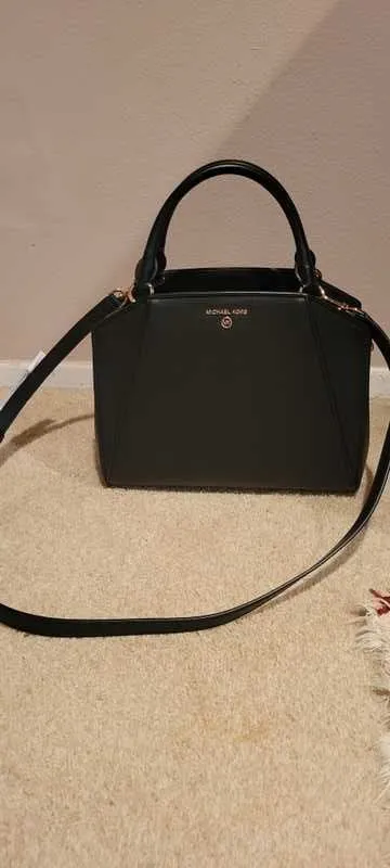 Cleo Medium Saffiano Leather Satchel