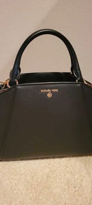 Cleo Medium Saffiano Leather Satchel