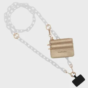 Clip & Go Ice Chain With Pouch - White & Gold