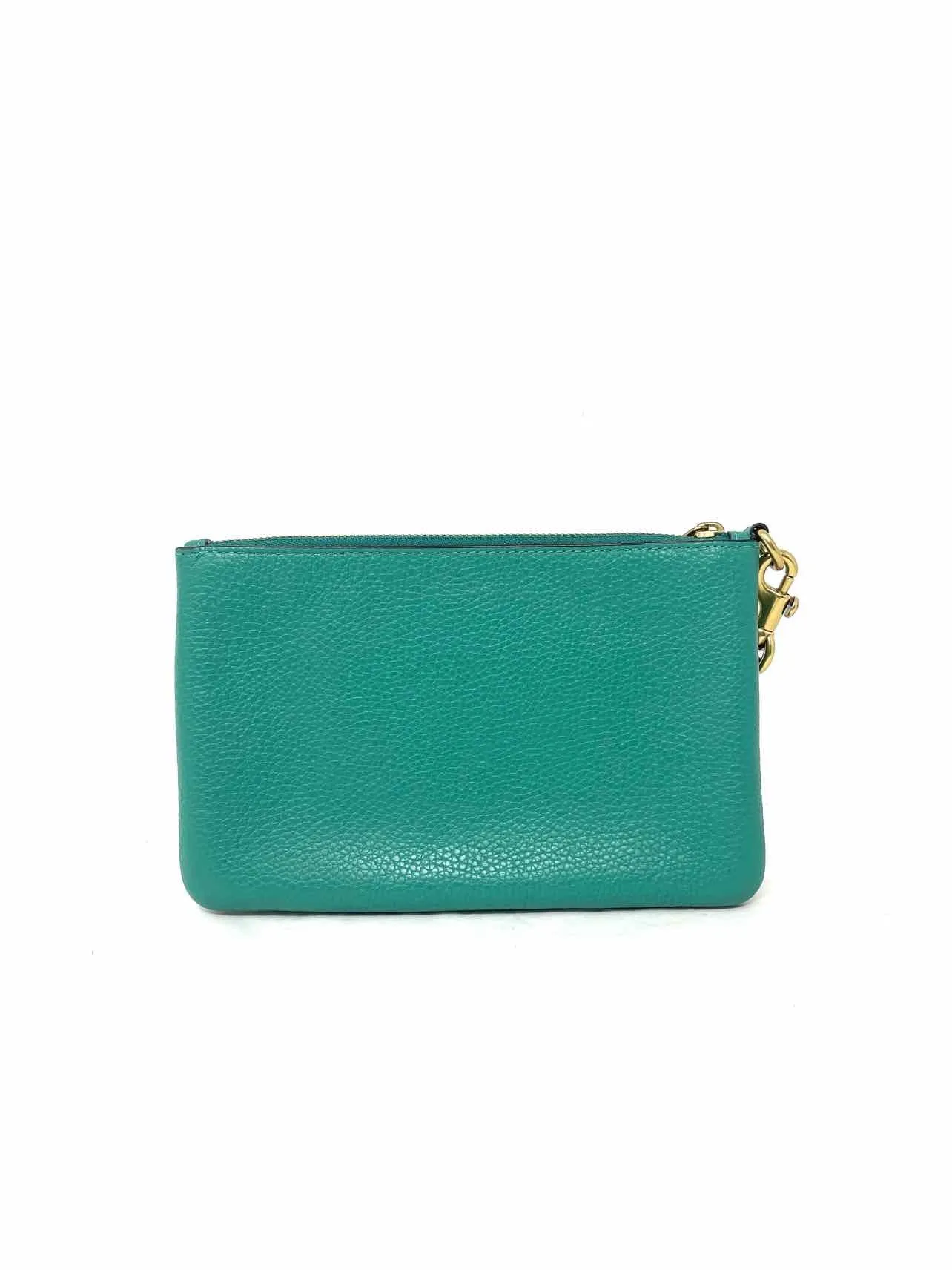 Coach Lt. Green Pebbled Leather Designer Wristlet