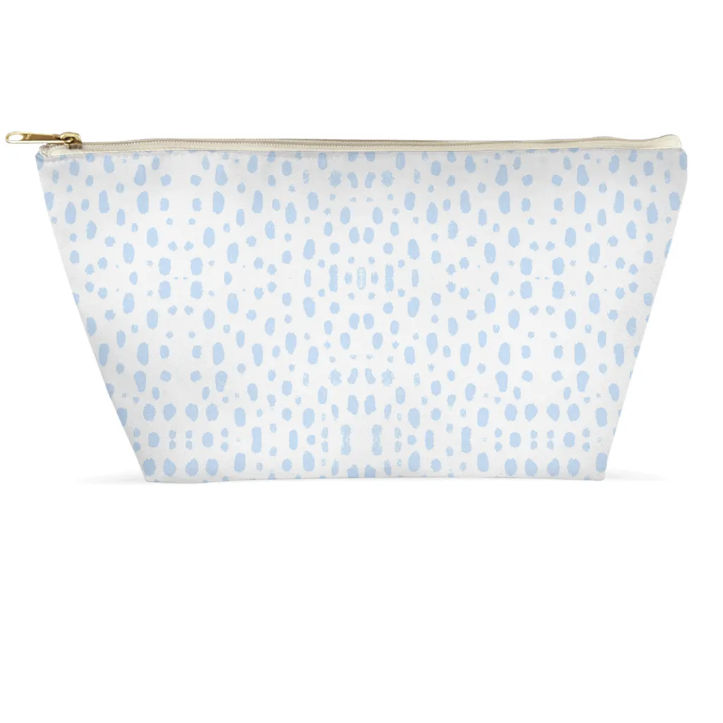 Cosmetic Bag - Spots on Spots Light Blue