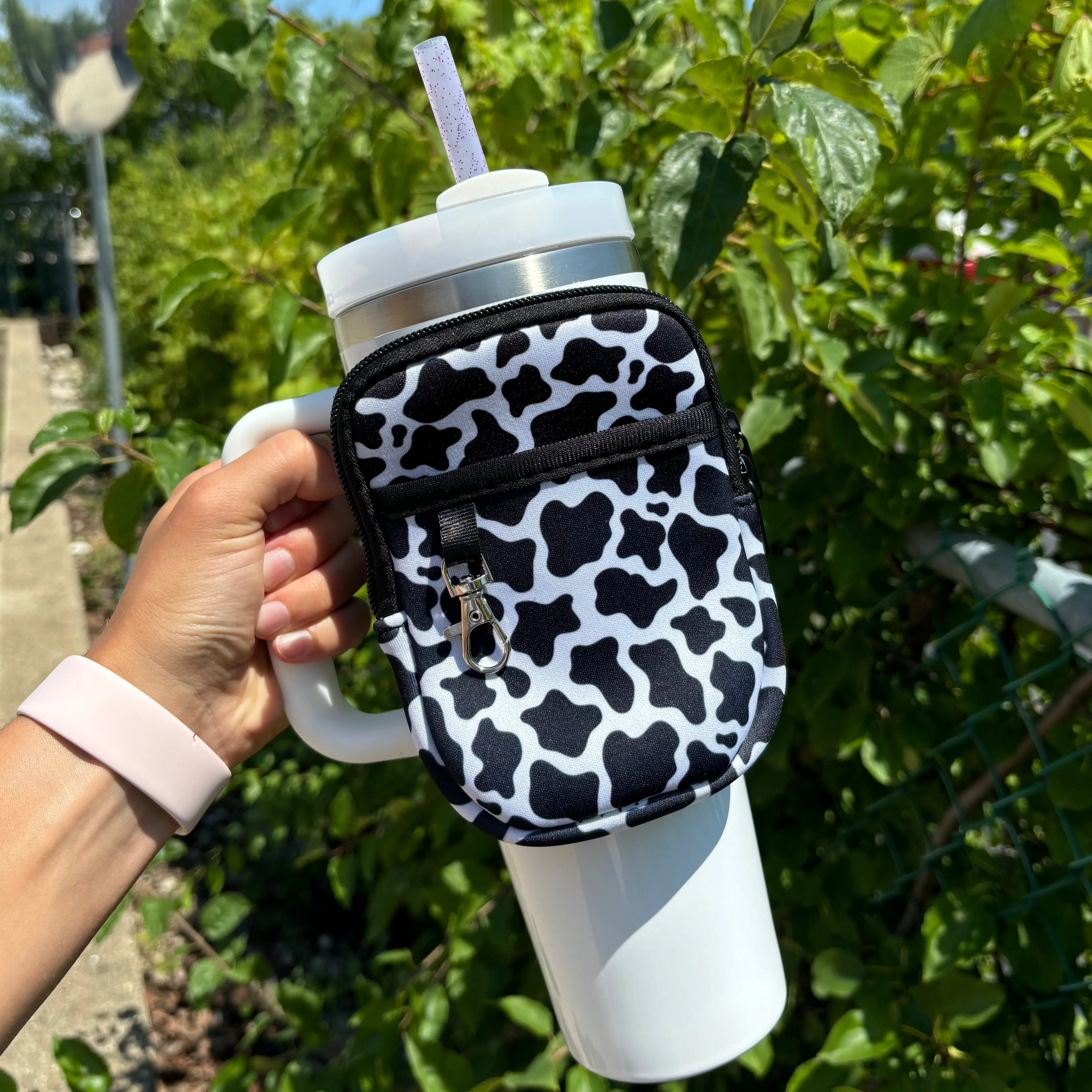 Cow Print Bottle Pouch