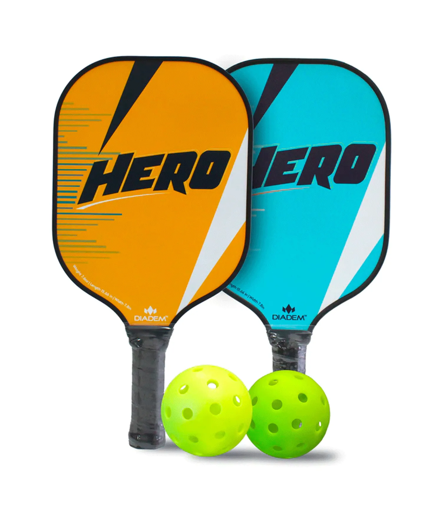 Diadem Pickleball Hero Pickleball Starter Set (2 Paddles   2 Balls)