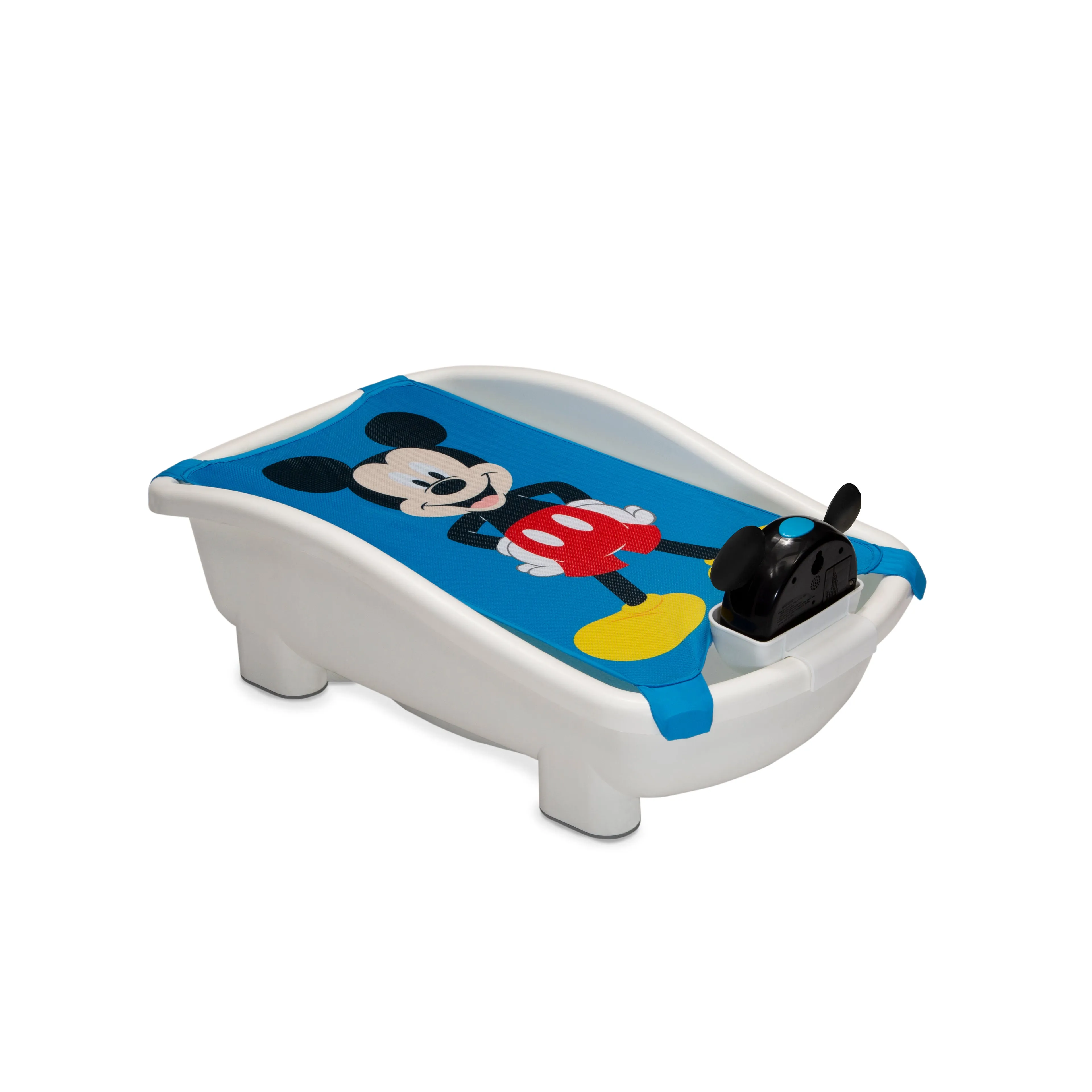 Disney Mickey Mouse My First Bubble Bath – 3-in-1 Newborn to Toddler Bathtub with Sling and Bubble Blower