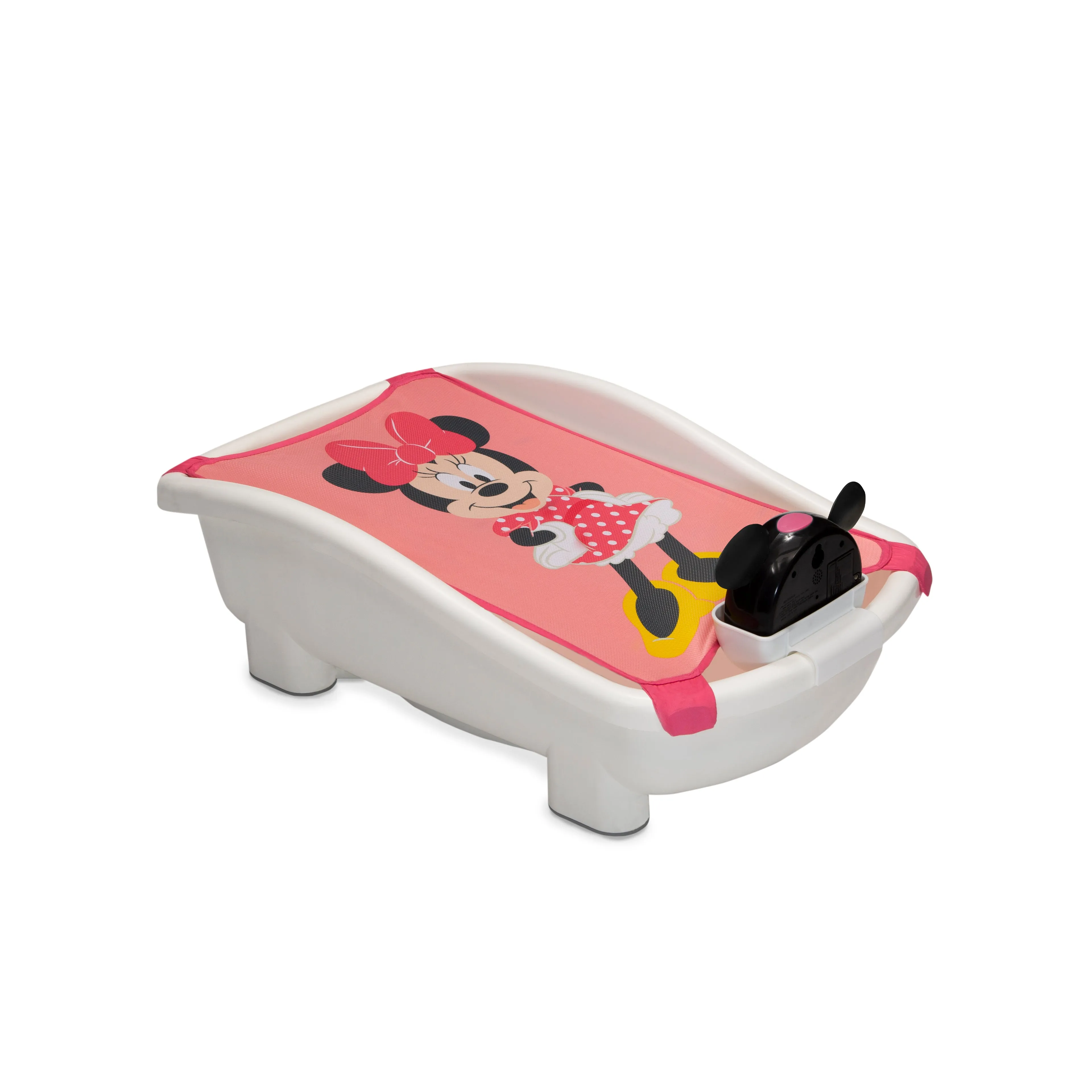 Disney Minnie Mouse My First Bubble Bath – 3-in-1 Newborn to Toddler Bathtub with Sling and Bubble Blower