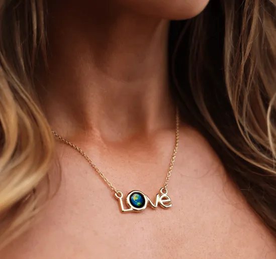 Earthglow Luna Love Necklace in Gold