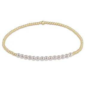 egirl Gold Bliss 2mm Bead Bracelet - Pearl