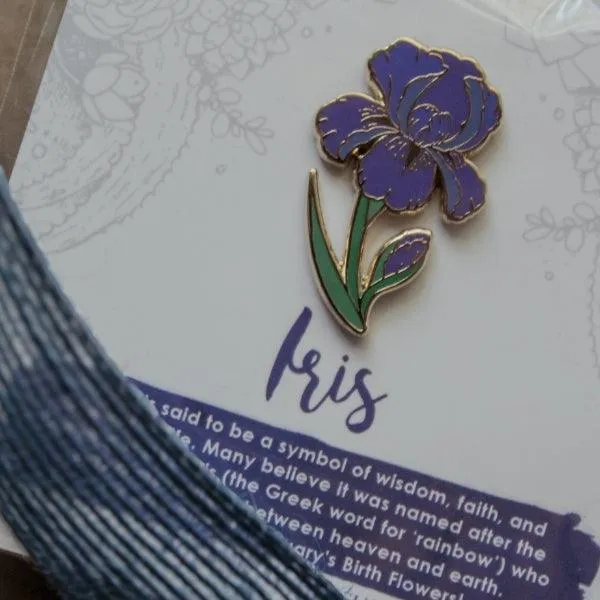 Enamel Iris Pin