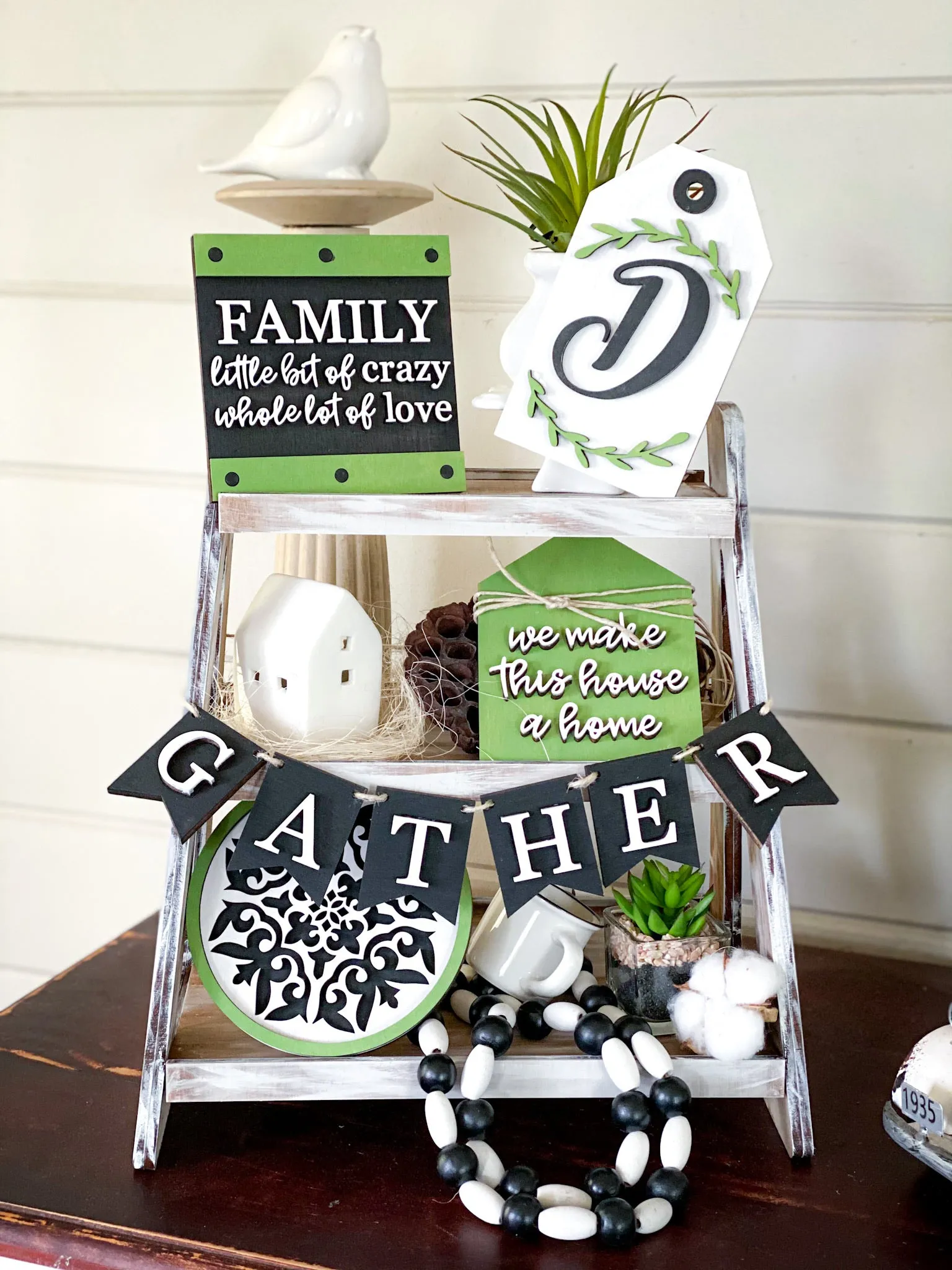 Family Boho Tiered Tray Signs (Painted/DIY)