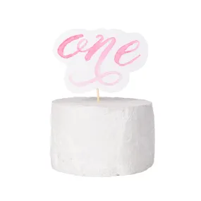 First Birthday Cake Topper | Pink